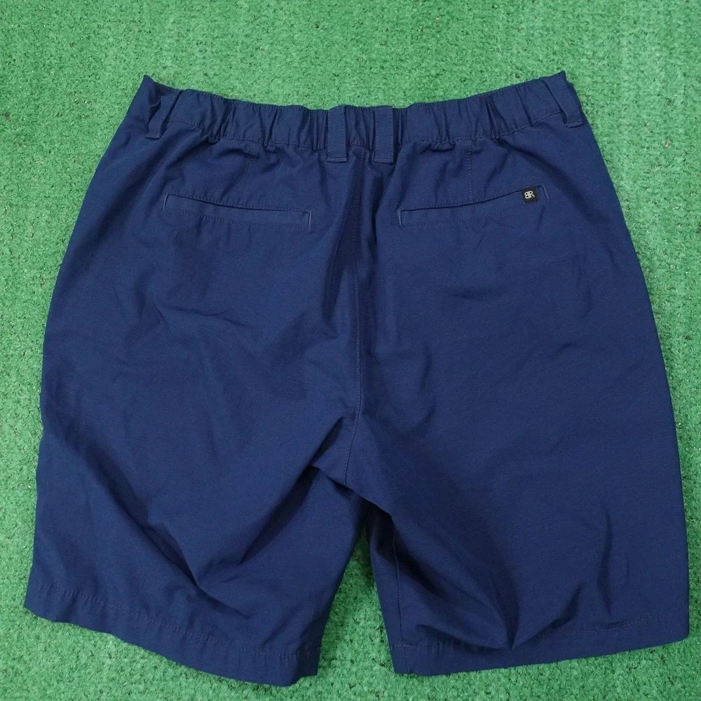 Banana Republic Shorts Mens 36 Blue Chino Elastic Microfiber Stretch 9‎ Inseam